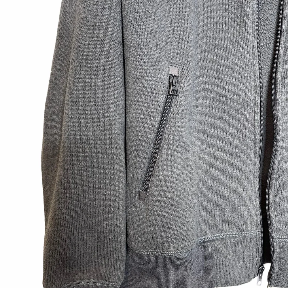 J. CREW Knitwear Men’s Summit Zip Up Sweater Track Jacket Size M Gray Athleisure